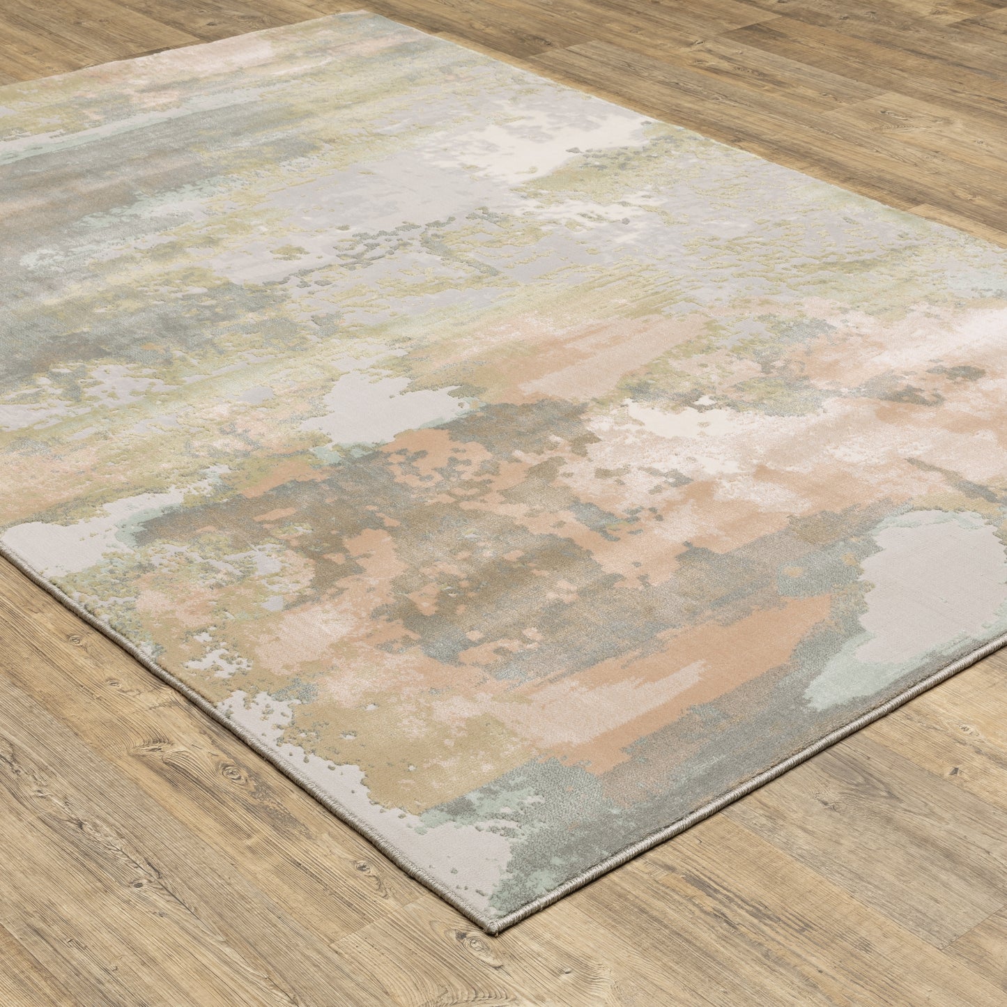 Capistrano Grey Pink Industrial Abstract Indoor Rug