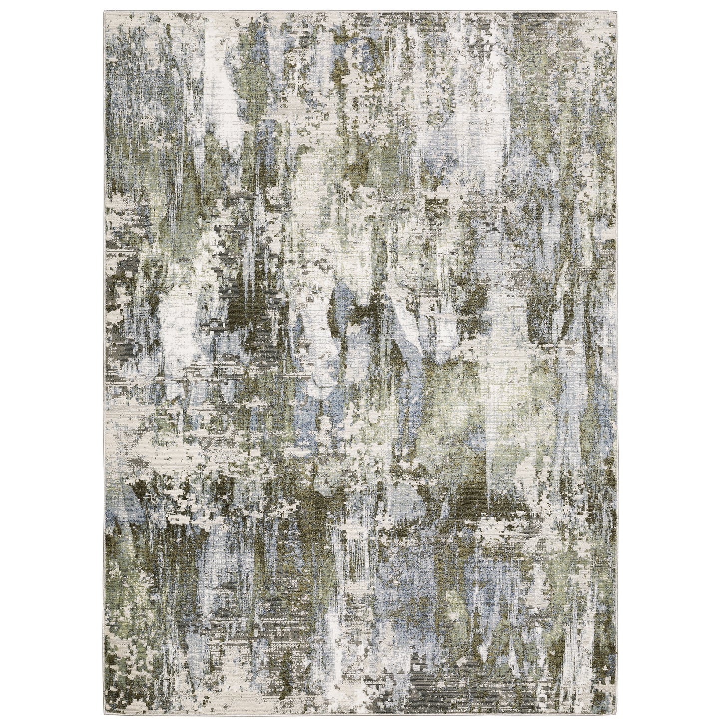 Caravan Green Blue Modern & Contemporary Abstract Indoor Rug