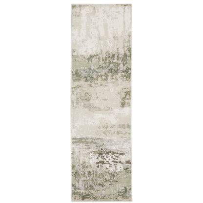 Caravan Beige Green Modern & Contemporary Abstract Indoor Rug