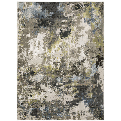 Caravan Grey Green Modern & Contemporary Abstract Indoor Rug