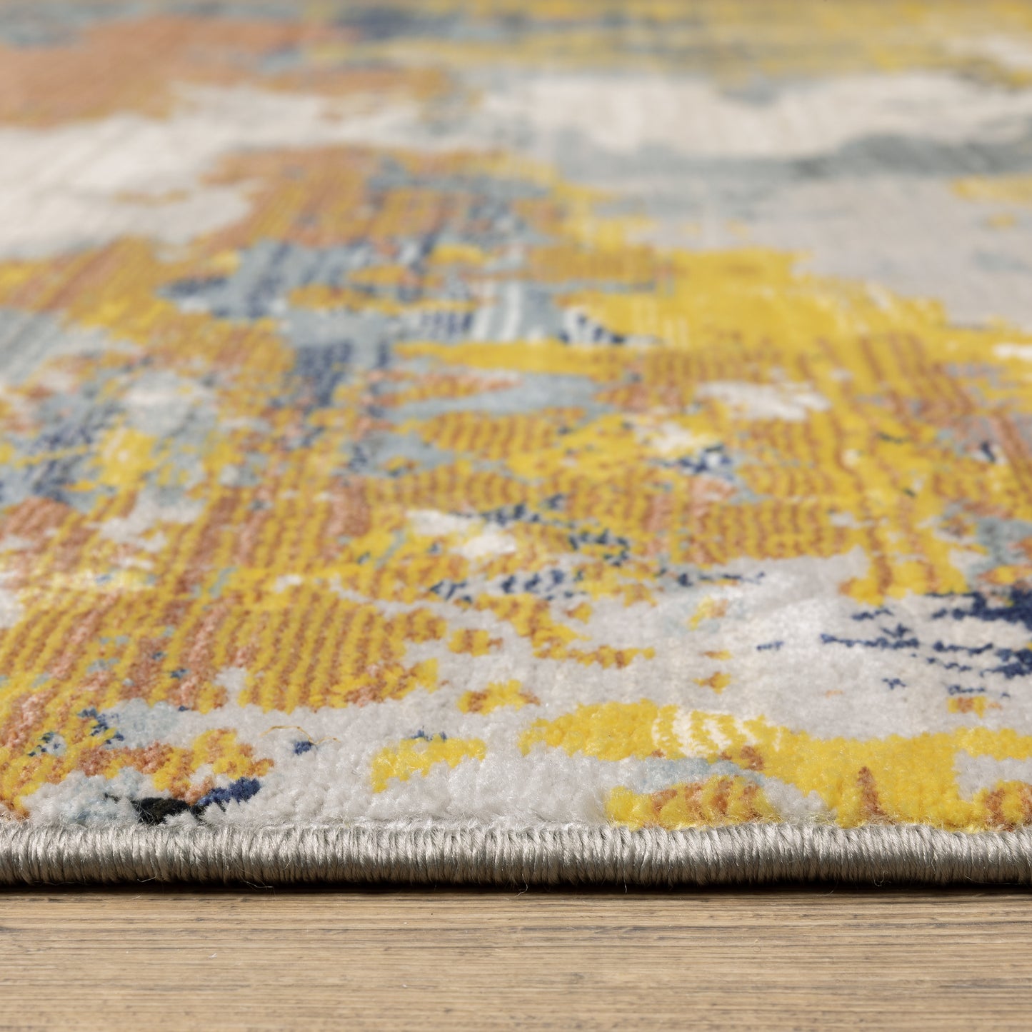 Caravan Yellow Blue Modern & Contemporary Abstract Indoor Rug