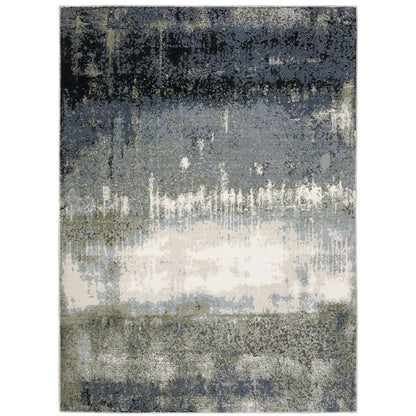 Caravan Blue Green Modern & Contemporary Abstract Indoor Rug