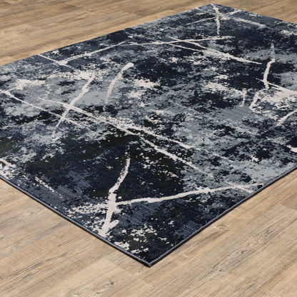 Caravan Blue Grey Modern & Contemporary Abstract Indoor Rug