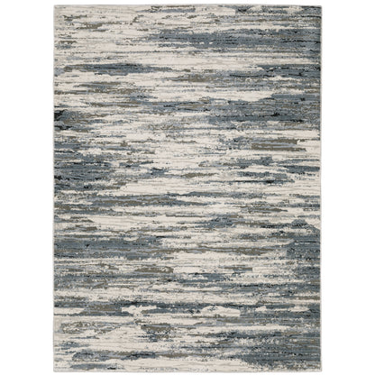 Caravan Blue Grey Modern & Contemporary Abstract Indoor Rug