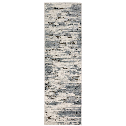 Caravan Blue Grey Modern & Contemporary Abstract Indoor Rug