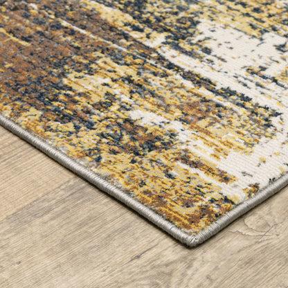 Caravan Gold Brown Modern & Contemporary Abstract Indoor Rug