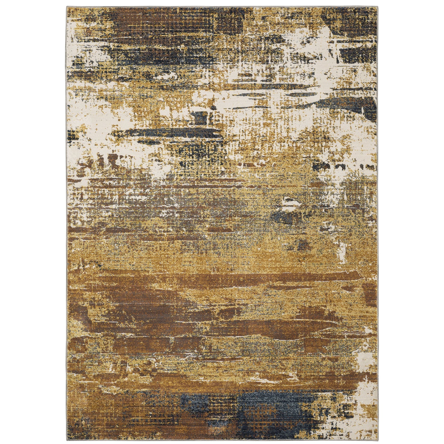 Caravan Gold Brown Modern & Contemporary Abstract Indoor Rug