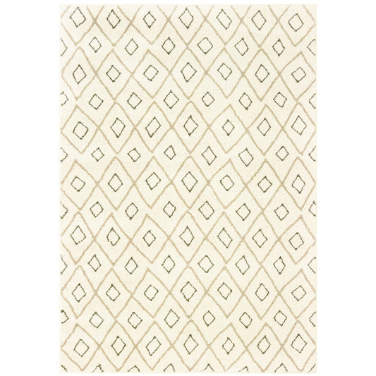 Carson Ivory Sand Bohemian Geometric Indoor Rug