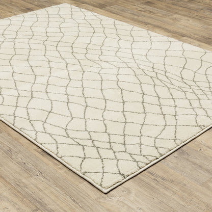 Carson Ivory Grey Scandinavian Geometric Indoor Rug