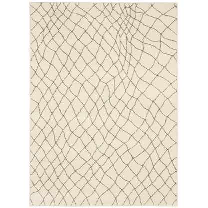 Carson Ivory Grey Scandinavian Geometric Indoor Rug