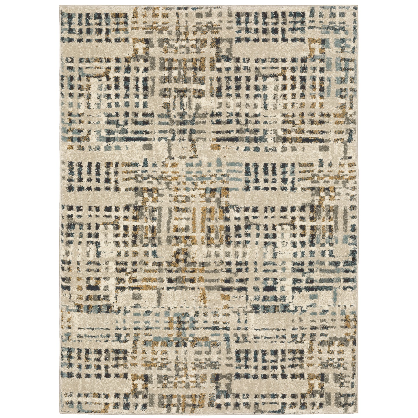 Carson Beige Grey Modern & Contemporary Abstract Indoor Rug