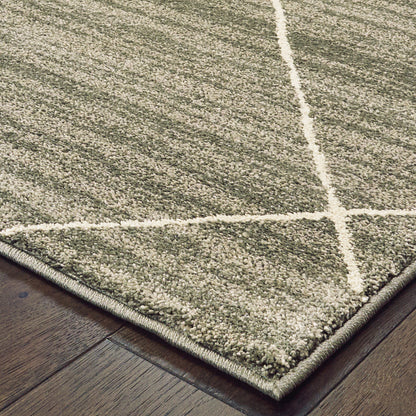 Carson Grey Ivory Transitional Geometric Indoor Rug