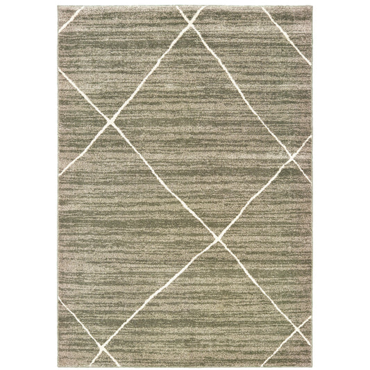 Carson Grey Ivory Transitional Geometric Indoor Rug