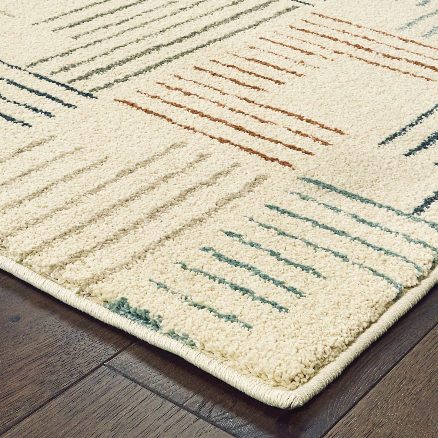 Carson Ivory Multi Modern & Contemporary Geometric Indoor Rug