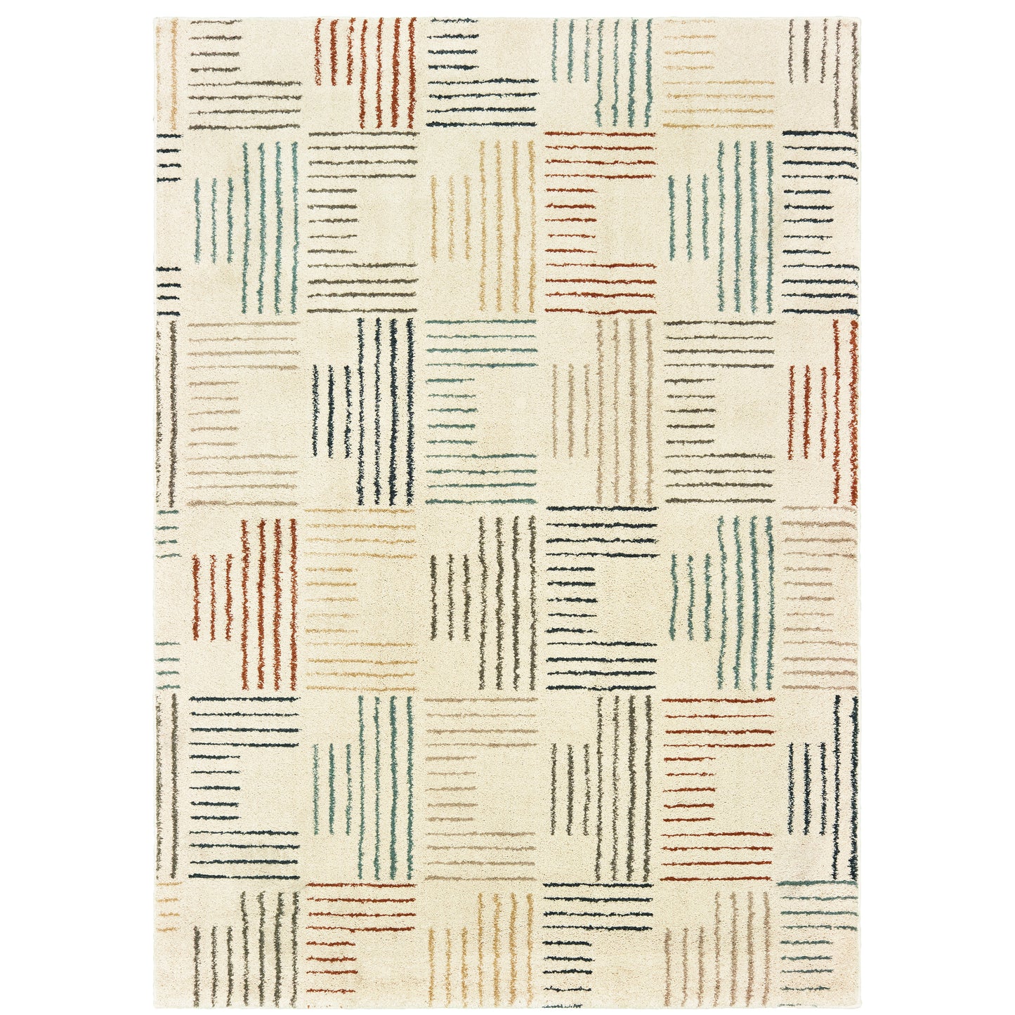 Carson Ivory Multi Modern & Contemporary Geometric Indoor Rug