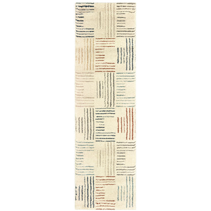 Carson Ivory Multi Modern & Contemporary Geometric Indoor Rug