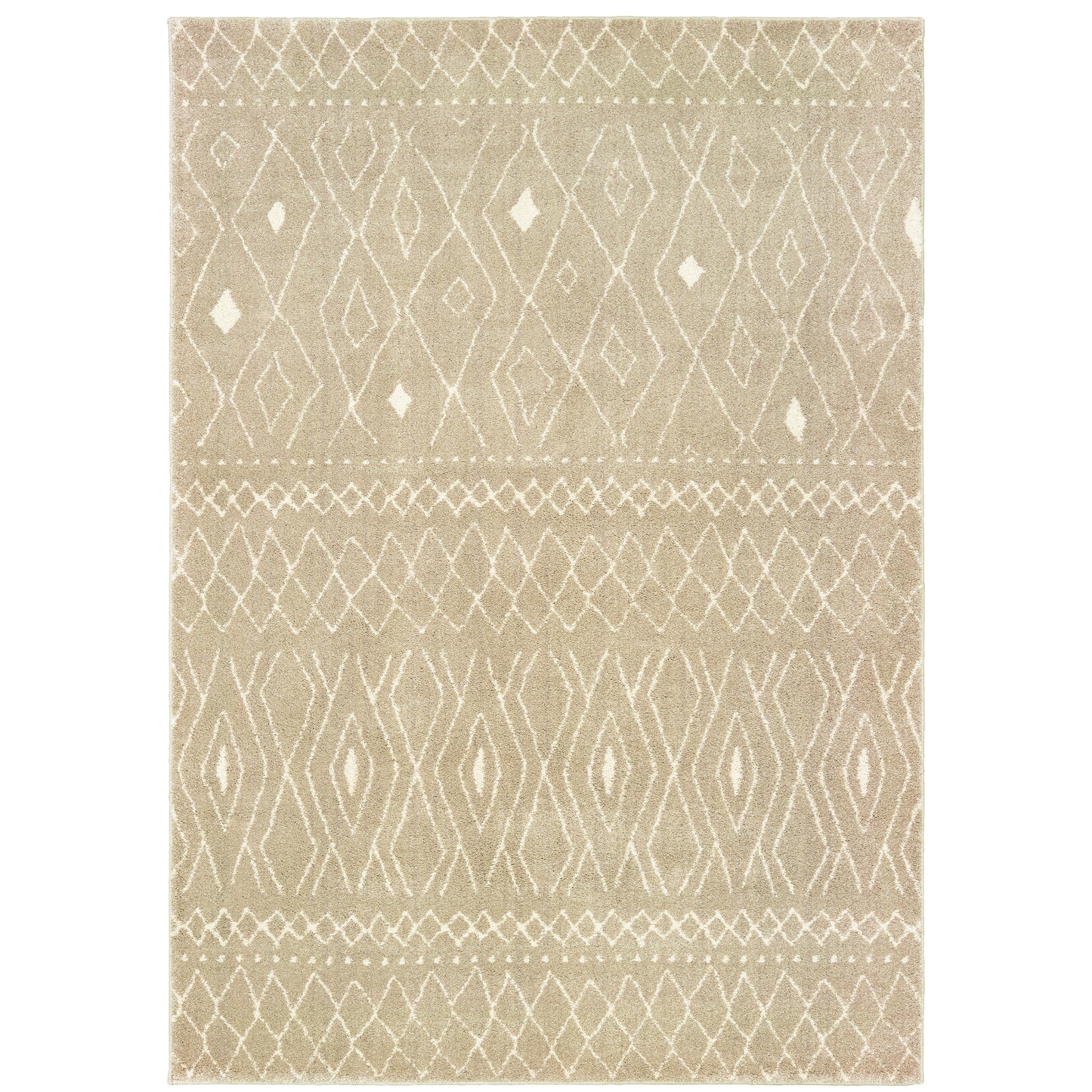 Carson Sand Ivory Bohemian Geometric Indoor Rug