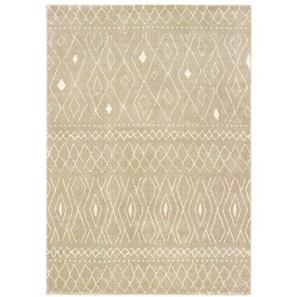 Carson Sand Ivory Bohemian Geometric Indoor Rug