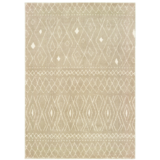 Carson Sand Ivory Bohemian Geometric Indoor Rug