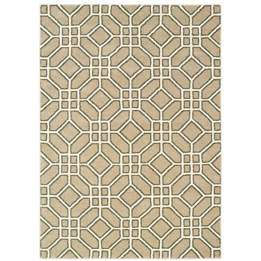 Carson Sand Ivory Transitional Geometric Indoor Rug