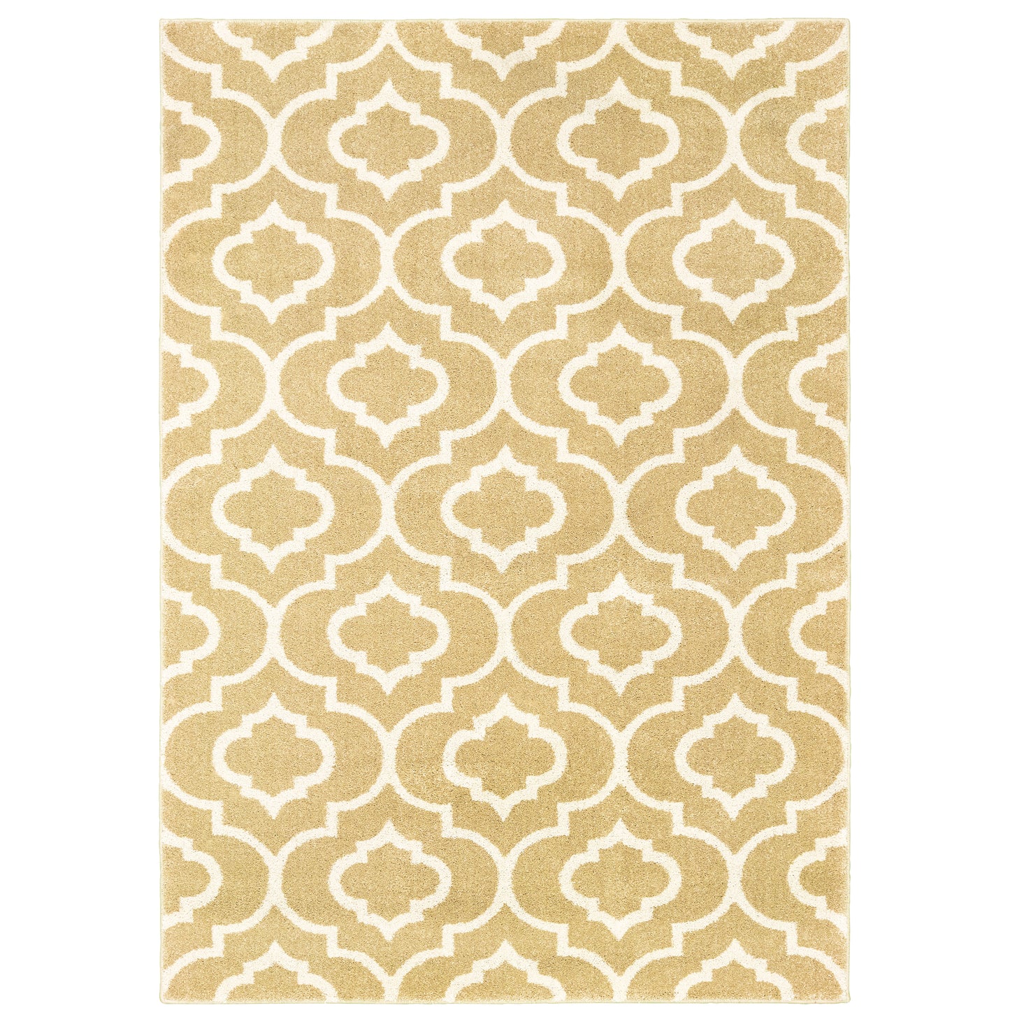 Carson Gold Ivory Moroccan Geometric Indoor Rug