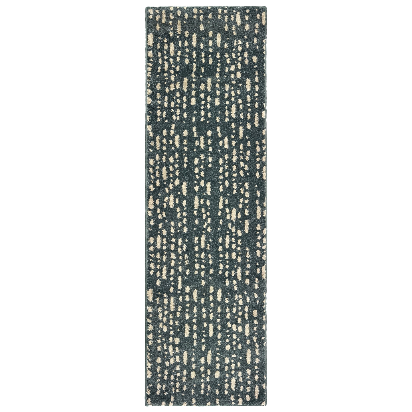 Carson Blue Ivory Industrial Abstract Indoor Rug