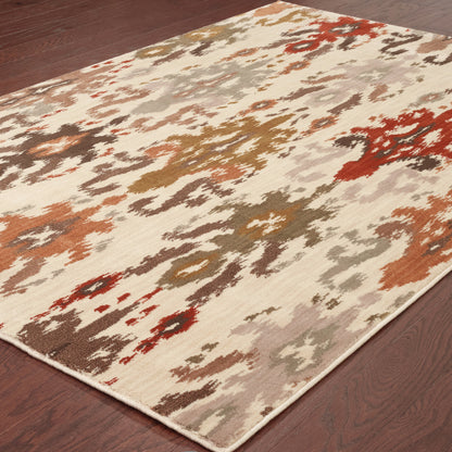 Casablanca Ivory Multi Transitional Floral Indoor Rug