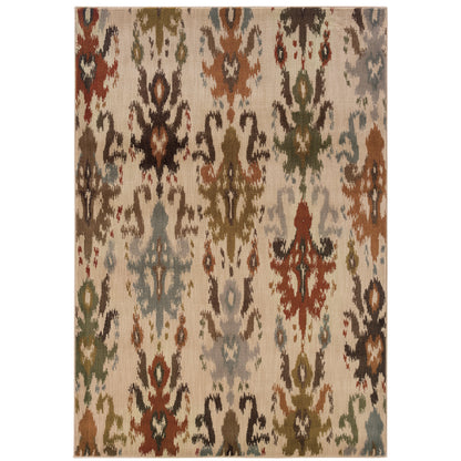 Casablanca Ivory Multi Transitional Floral Indoor Rug