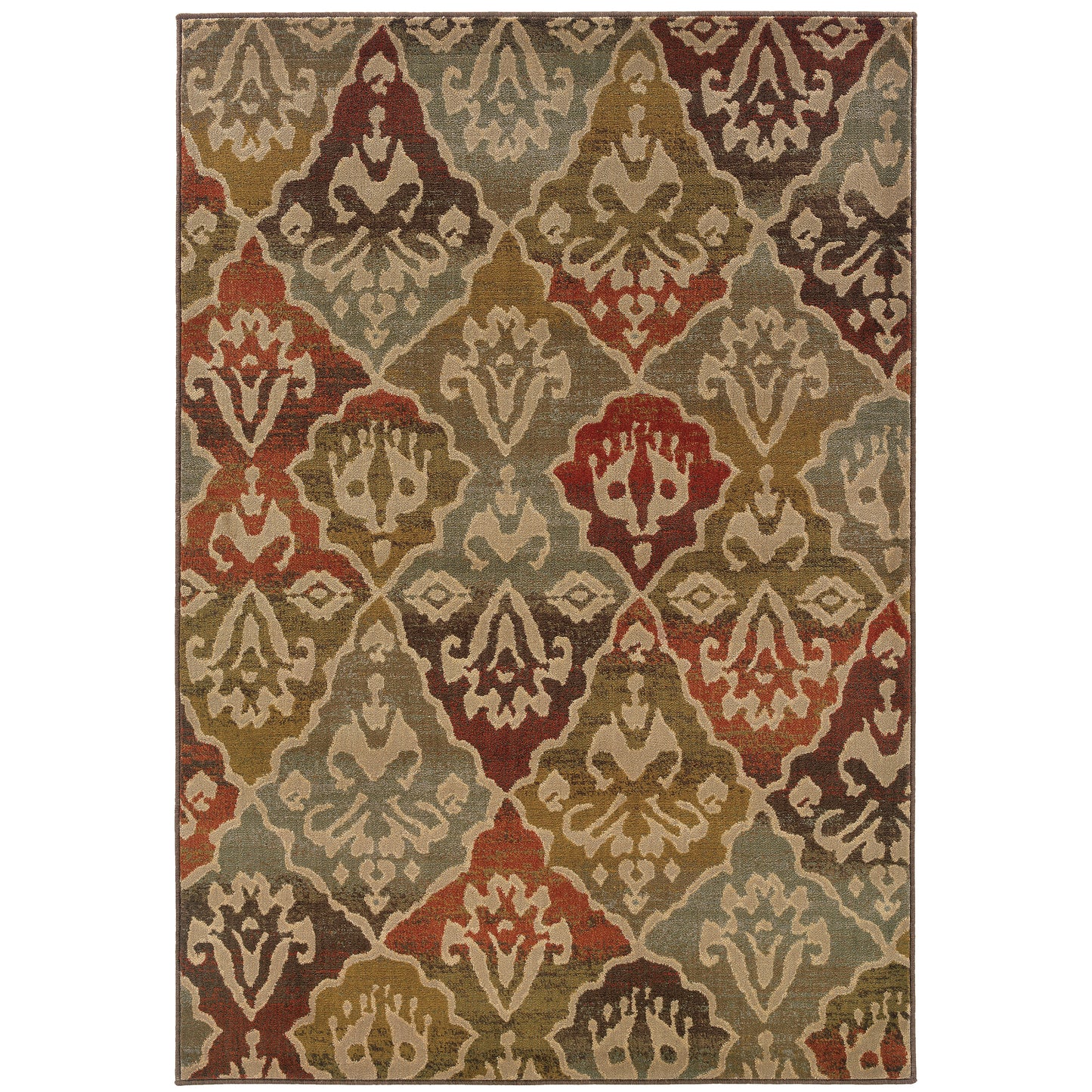 Casablanca Multi Beige Global Floral Indoor Rug