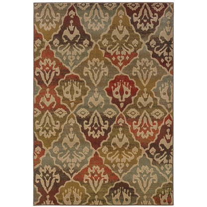 Casablanca Multi Beige Global Floral Indoor Rug