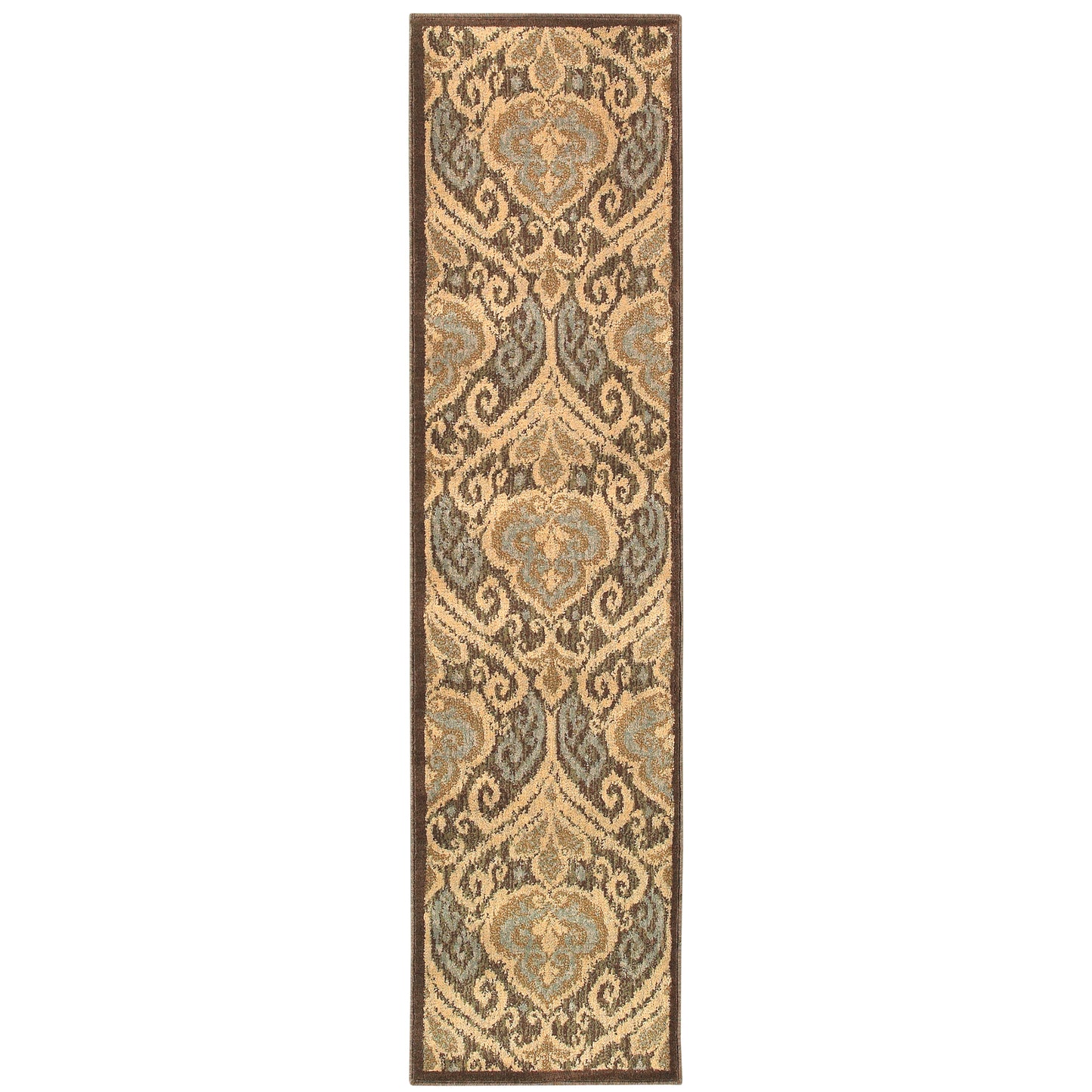 Casablanca Green Ivory Transitional Floral Indoor Rug