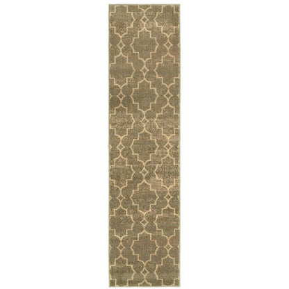 Casablanca Grey Beige Transitional Geometric Indoor Rug