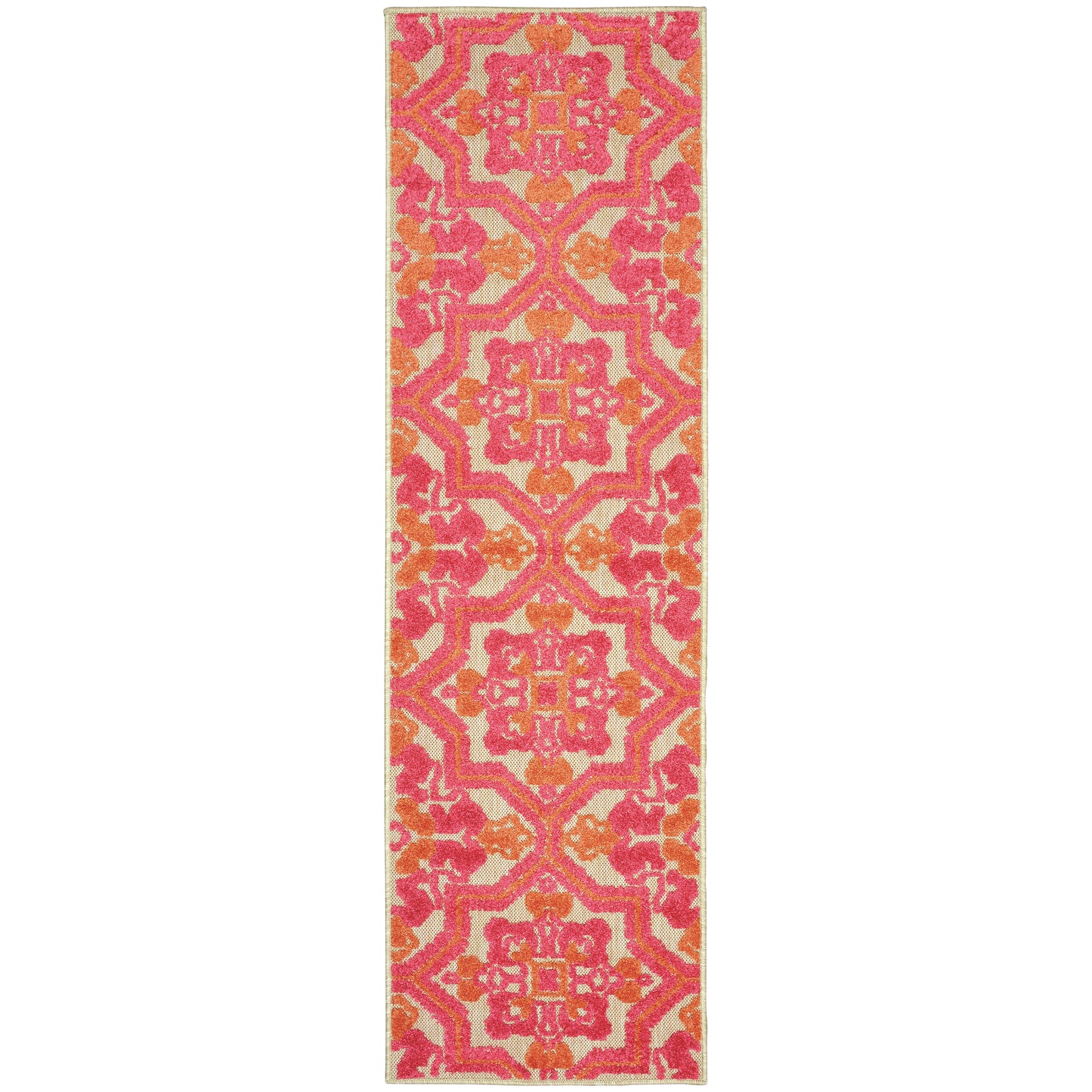 Cayman Sand Pink Bohemian Geometric Indoor/Outdoor Rug