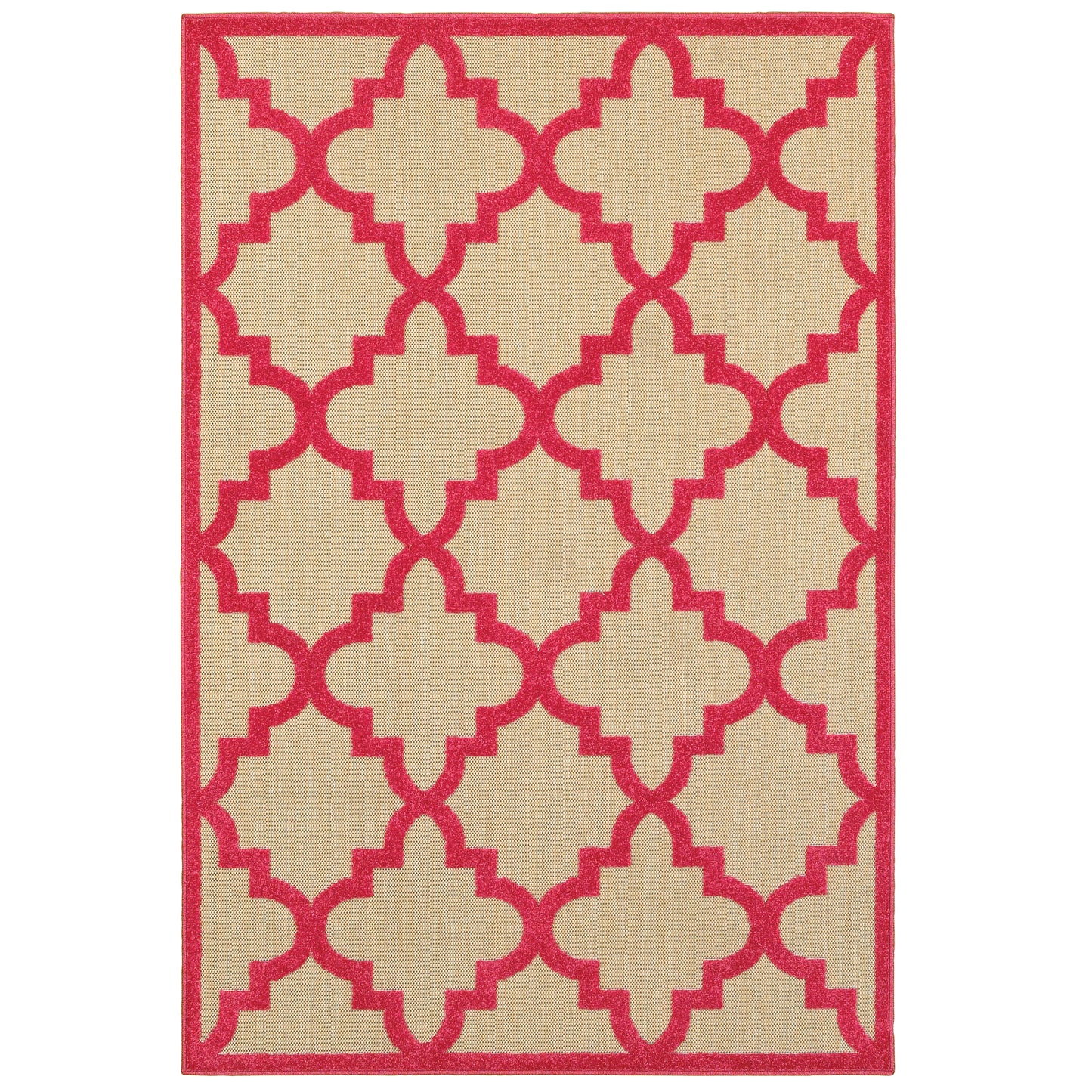 Cayman Sand Pink Moroccan Geometric Indoor/Outdoor Rug