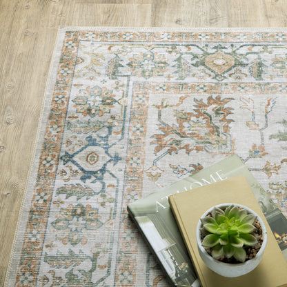 Charleston Gray Multi Traditional Oriental Indoor Rug