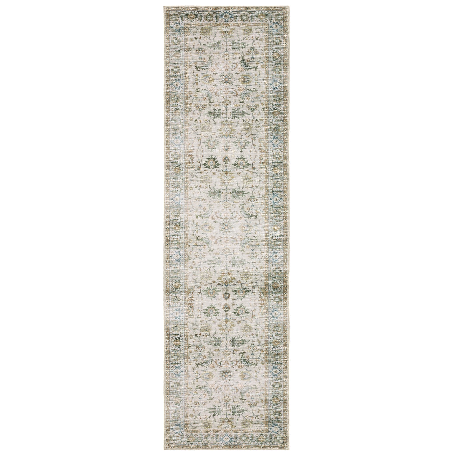 Charleston Gray Multi Traditional Oriental Indoor Rug