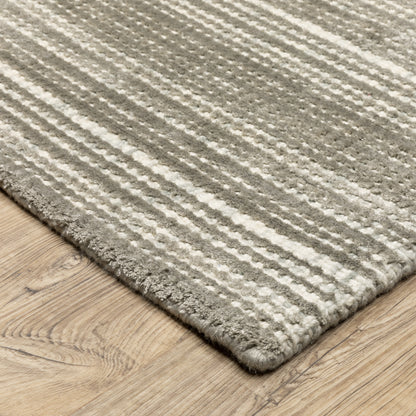 Circa Grey Ivory Industrial Geometric Indoor Rug