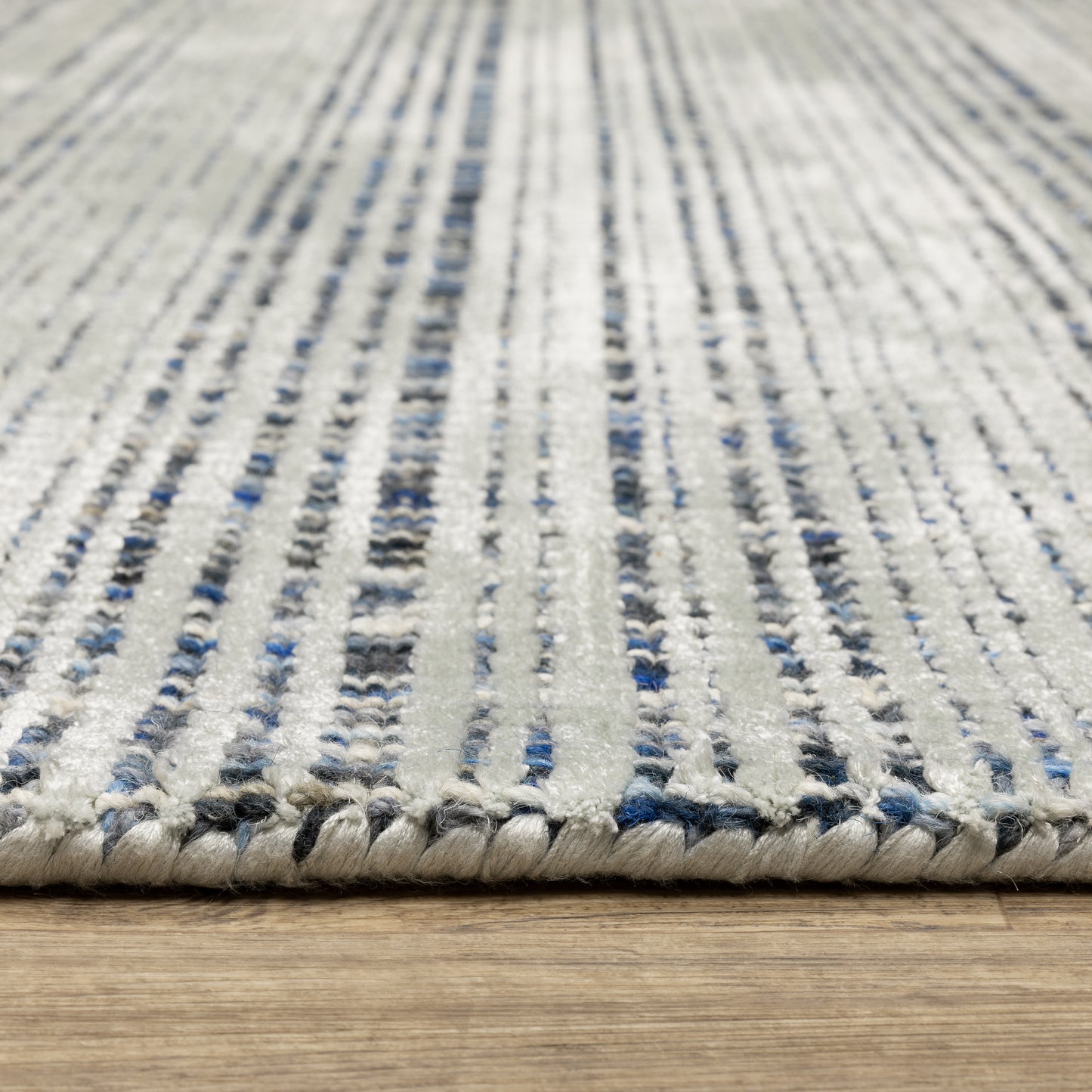 Circa Grey Blue Industrial Geometric Indoor Rug