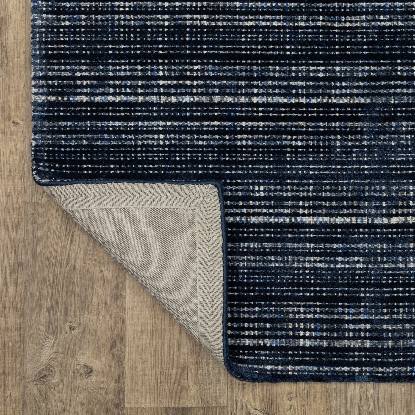 Circa Navy Blue Industrial Geometric Indoor Rug