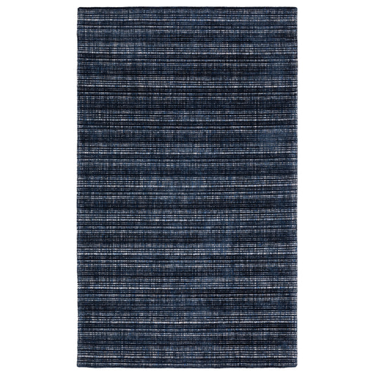 Circa Navy Blue Industrial Geometric Indoor Rug