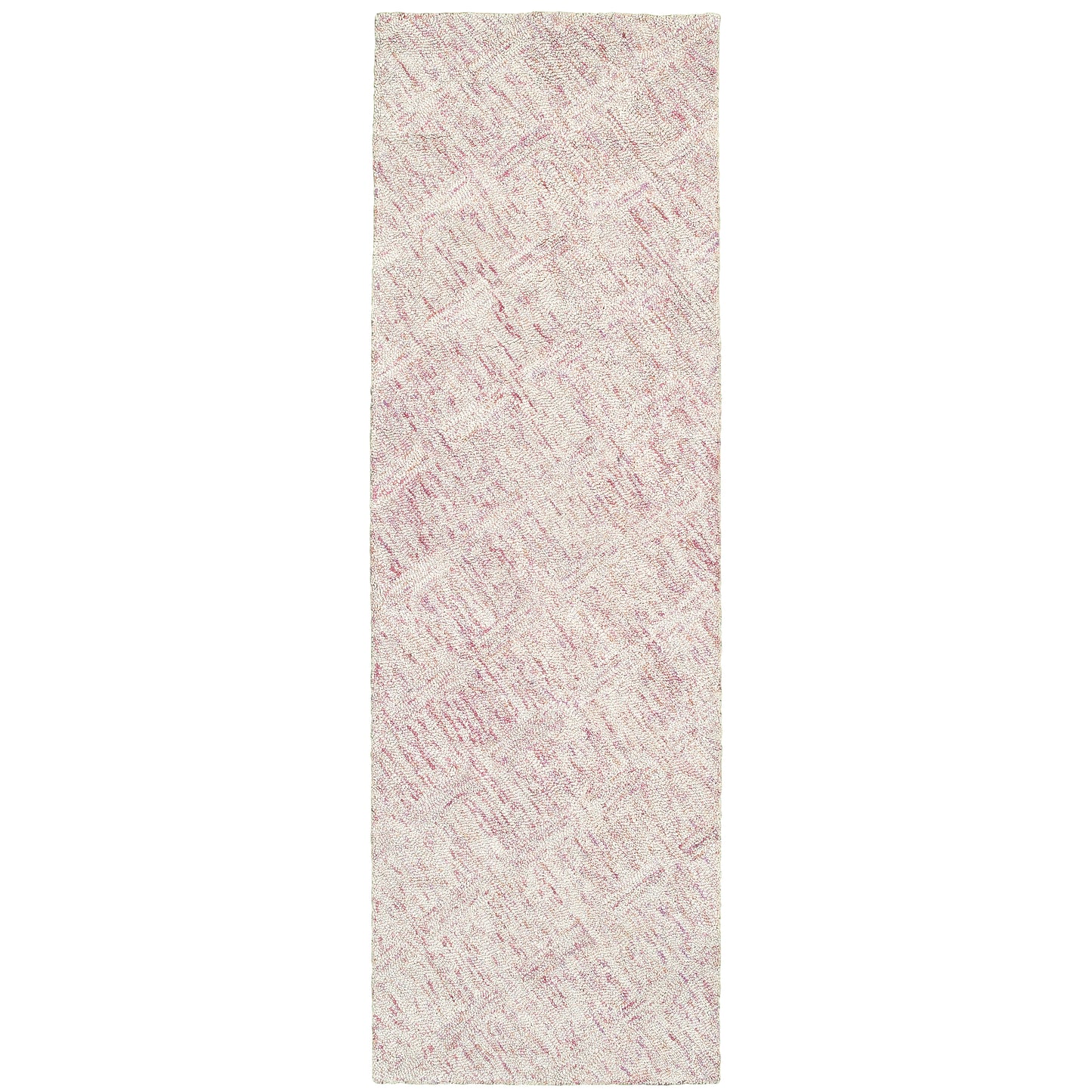 Colorscape Pink Beige Transitional Geometric Indoor Rug