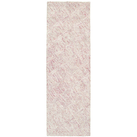 Colorscape Pink Beige Transitional Geometric Indoor Rug