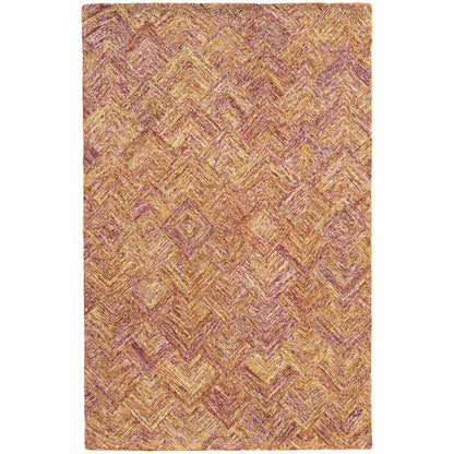 Colorscape Orange Pink Transitional Geometric Indoor Rug