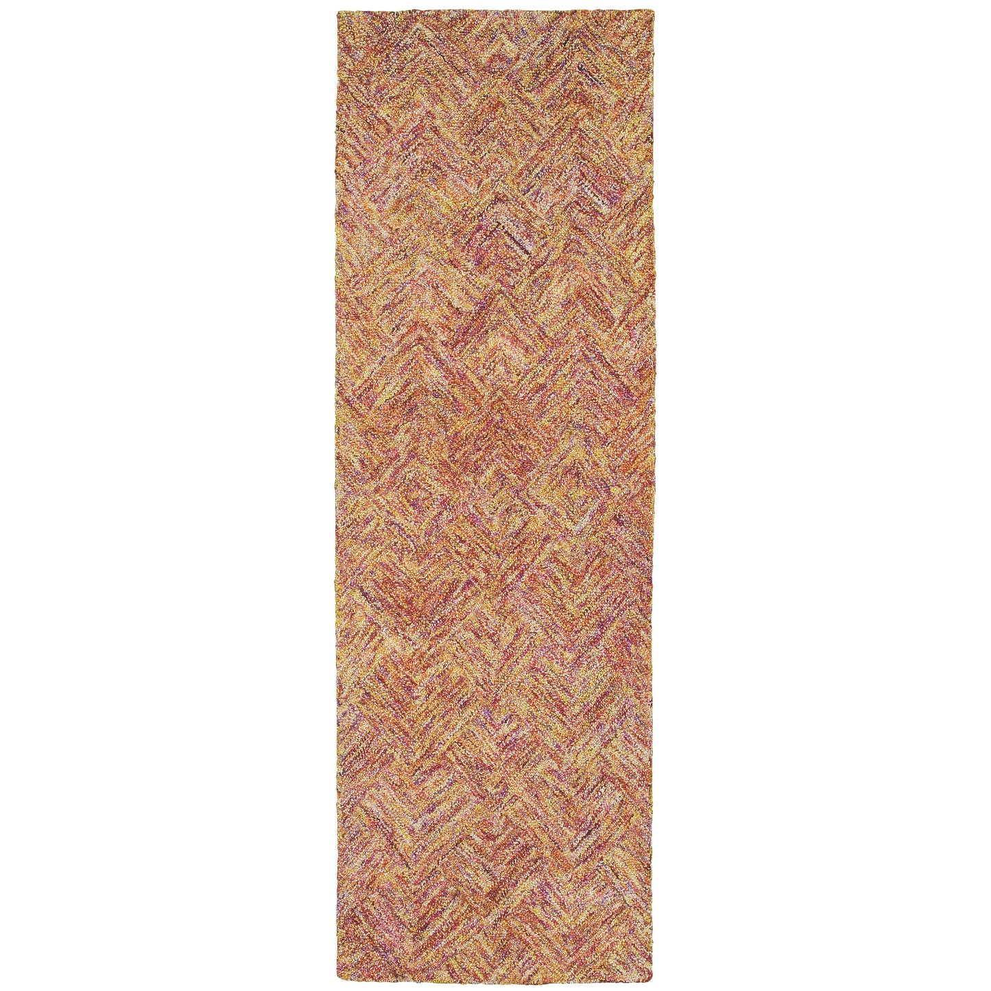 Colorscape Orange Pink Transitional Geometric Indoor Rug