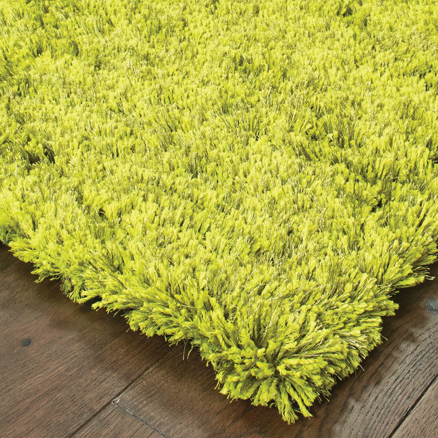 Cosmo Green  Shag Solid Indoor Rug