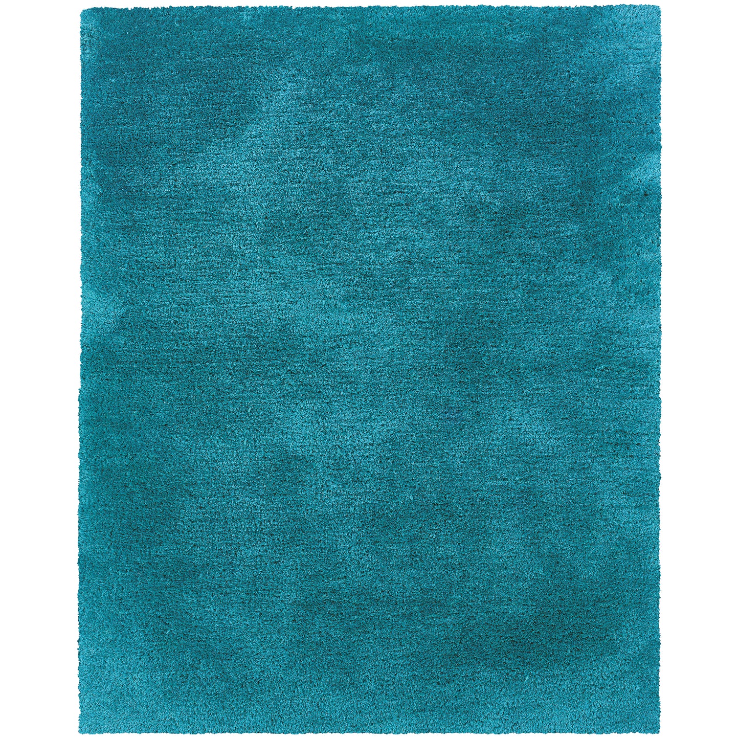 Cosmo Teal  Shag Solid Indoor Rug