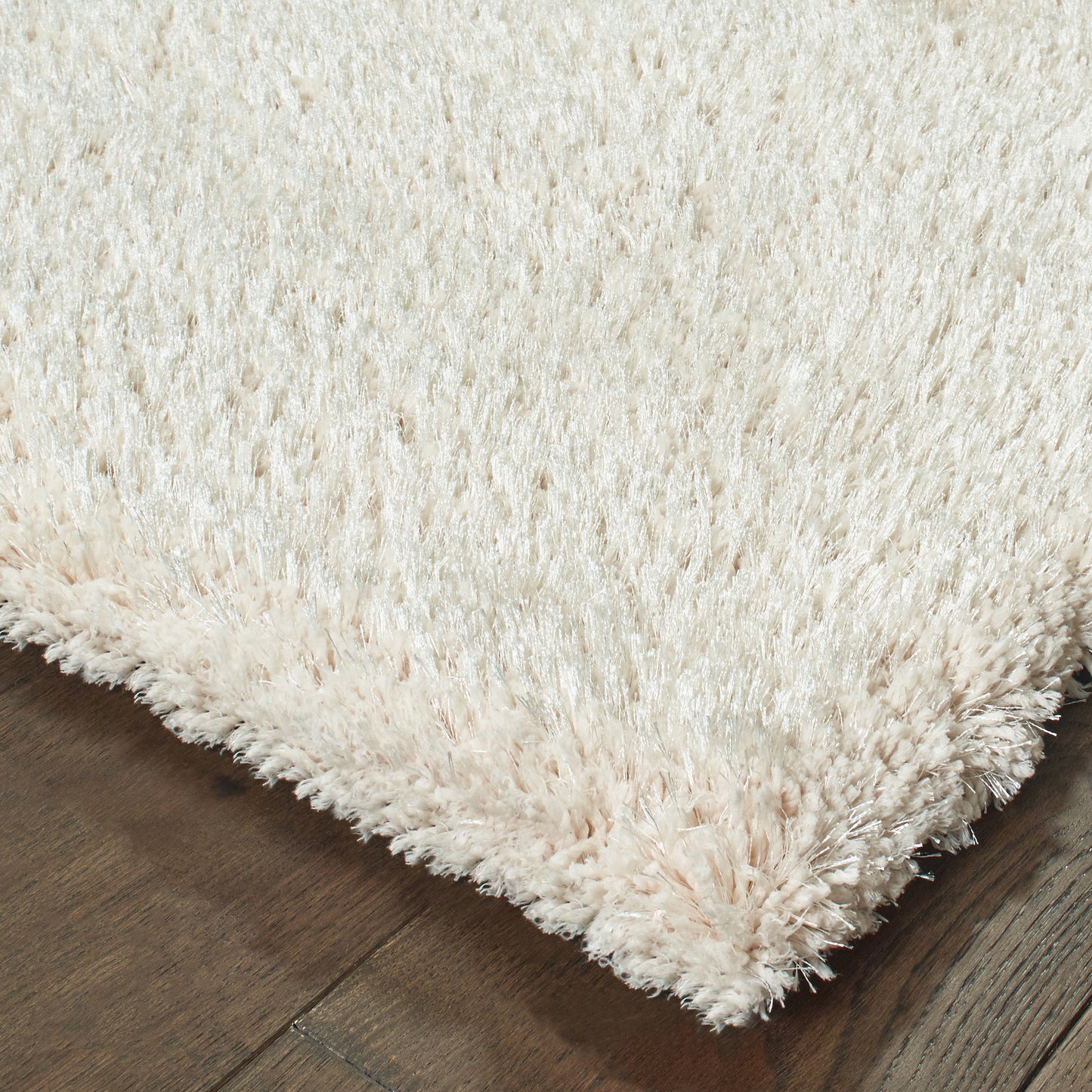 Cosmo Ivory  Shag Solid Indoor Rug