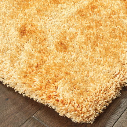 Cosmo Gold  Shag Solid Indoor Rug