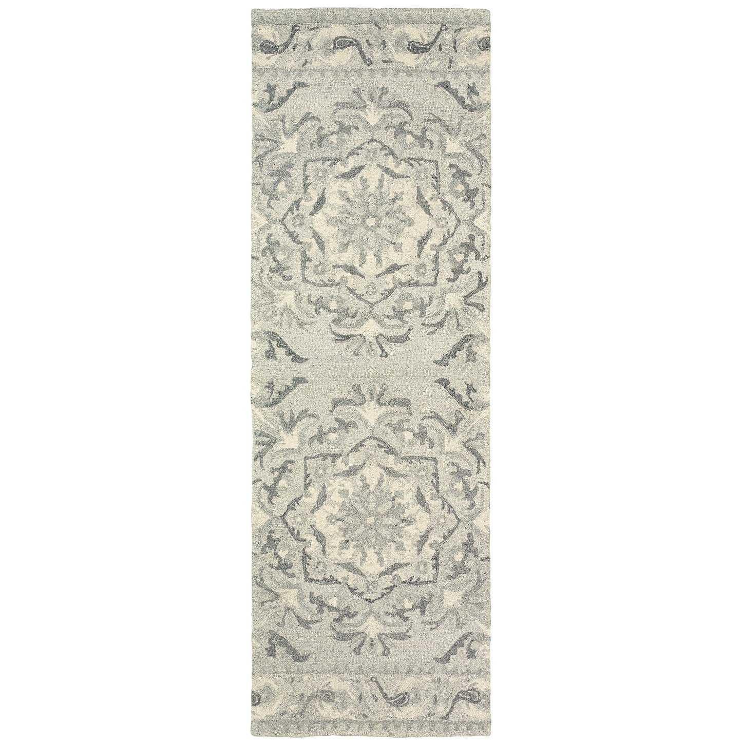 Craft Ash Ivory Scandinavian Floral Indoor Rug