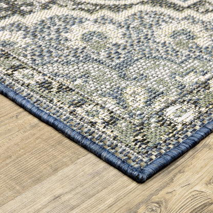 Cyprus Blue Sage Traditional Oriental Indoor/Outdoor Rug